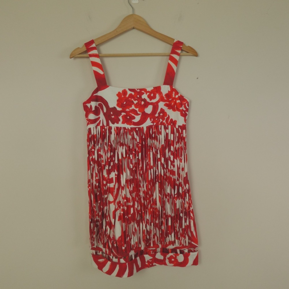 New NWT Alexis Dress Anika Maraschino Fringe Mini - Picture 3 of 12